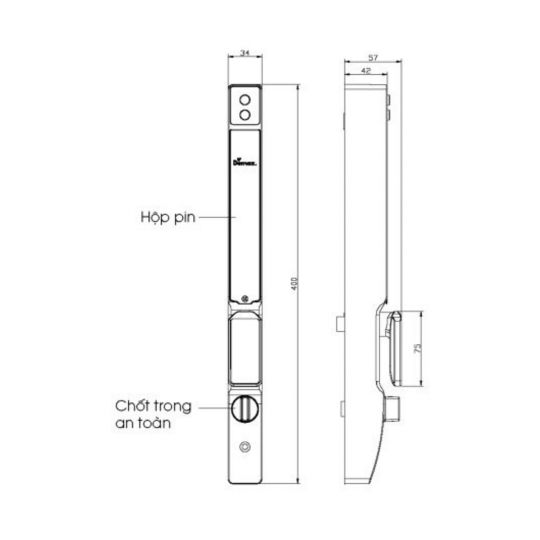 KHÓA THÔNG MINH CỬA NHÔM, SẮT, INOX DEMAX SL802 BL - APP WIFI